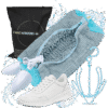 Waszak voor schoenen kopen heren dames Waszak voor schoenen set, grijs met schoenspanners en schoenhanger. Schoenenwaszak met premium packaging zwart