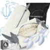 waszak voor schoenen, beige, schoenenwaszak 2 stuks, 2 schoenspanners en 1 schoenhanger met een premium packaging zwart